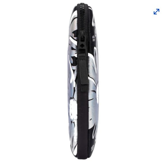 Kate Spade puffer laptop sleeve case daisy iridescent black metallic floral - Picture 3 of 5